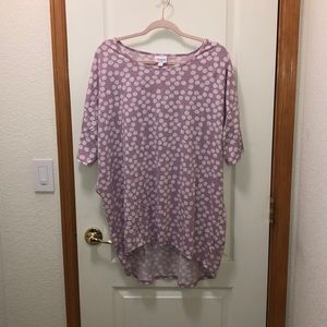 Lularoe light purple and white shirt.